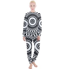 Circular Concentric Radial Symmetry Abstract Women s Lounge Set by Proyonanggan