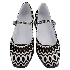 Circular Concentric Radial Symmetry Abstract Women s Mary Jane Shoes by Proyonanggan