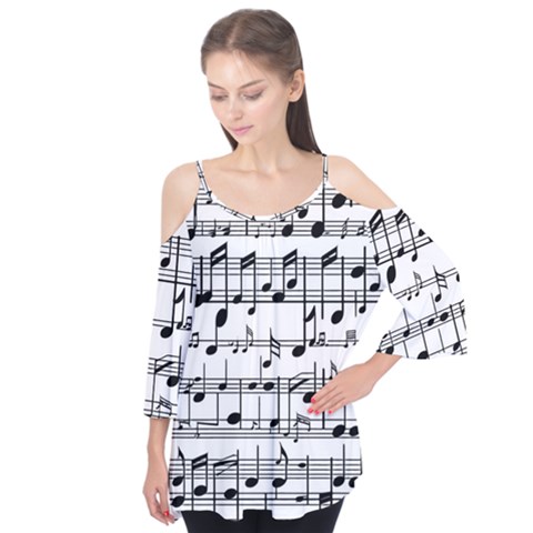 Harmonize Your Soul Flutter Sleeve T-shirt  by RiverRootz
