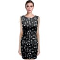 Chalk Music Notes Signs Seamless Pattern Sleeveless Velvet Midi Dress View1