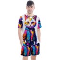 Wild cat Men s Mesh T-Shirt and Shorts Set View1
