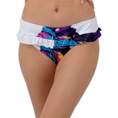 Wild Cat Frill Bikini Bottoms by Sosodesigns19