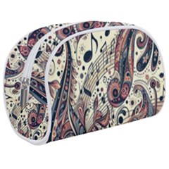 Paisley Print Musical Notes8 Make Up Case (medium) by RiverRootz