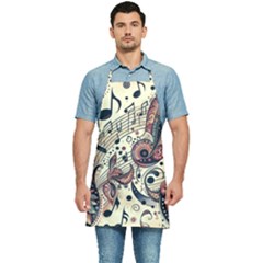 Paisley Print Musical Notes8 Kitchen Apron by RiverRootz