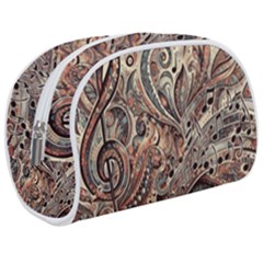 Paisley Print Musical Notes5 Make Up Case (medium) by RiverRootz