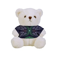 Fractal Green Black 3d Art Floral Pattern Full Print Tee For Cuddly Teddy Bear by Cemarart