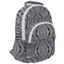 Black And White Pattern 1 Rounded Multi Pocket Backpack View2