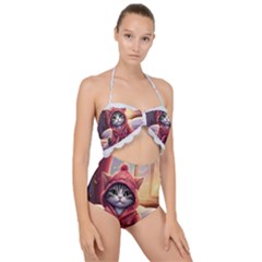 Cat 2 Scallop Top Cut Out Swimsuit by 2607694a