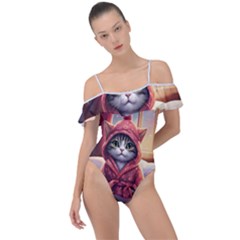 Cat 2 Frill Detail One Piece Swimsuit by 2607694a