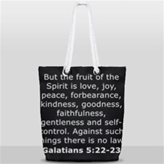 Galatians 5 Full Print Rope Handle Tote (small) by RiverRootz