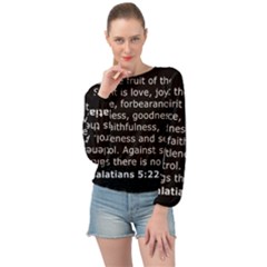 Galatians 5 Banded Bottom Chiffon Top by RiverRootz
