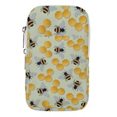 Bees Pattern Honey Bee Bug Honeycomb Honey Beehive Waist Pouch (small) by Bedest