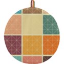 Square Cube Shape Colourful Round Trivet View1