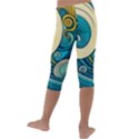 Waves Ocean Sea Abstract Whimsical Abstract Art 3 Kids  Lightweight Velour Capri Leggings  View4
