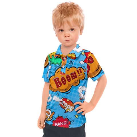 Comical Words Animals Comic Omics Crazy Graffiti Kids  Polo T-shirt by Bedest