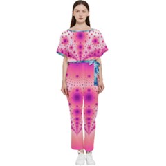 Pattern Batwing Lightweight Chiffon Jumpsuit by 2607694c