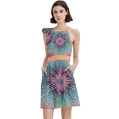 Orange3 Pattern 4 Cocktail Party Halter Sleeveless Dress With Pockets by 2607694c