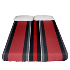 Rosa Grau Streifen Fitted Sheet (queen Size) by 2607694c