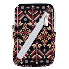 Vector Illustration Of Ukrainian Folk Seamless Pattern Ethnic Ornament Border Element Traditional Belt Pouch Bag (small) by Bedest