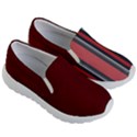 Dunkelrot4 Rosa Grau Streifen Dunkelrot3 Kids Lightweight Slip Ons View3