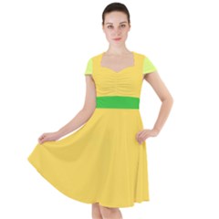 4 Farben Cap Sleeve Midi Dress With Pockets by 2607694c