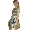Seamless Pattern With Tropical Strelitzia Flowers Leaves Exotic Background Cap Sleeve High Waist Dress View2