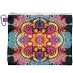 Pink Florales Muster Canvas Cosmetic Bag (xxxl) by 2607694c