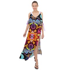 Pink Florales Muster Maxi Chiffon Cover Up Dress by 2607694c