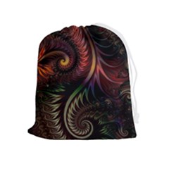 Fractal  Drawstring Pouch (xl) by 2607694c