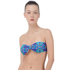 Checkerboard Square Abstract Classic Bandeau Bikini Top  by Ravend