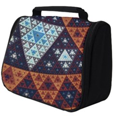 Fractal Triangle Geometric Abstract Pattern Full Print Travel Pouch (big) by Cemarart