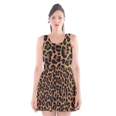 Tiger Skin Art Pattern Scoop Neck Skater Dress by Ket1n9