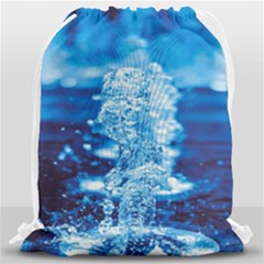 Water Blue Wallpaper Drawstring Bag (large) by Azkajaya