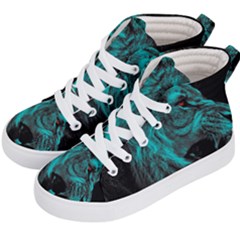 Angry Male Lion Predator Carnivore Kids  Hi-top Skate Sneakers by Ndabl3x