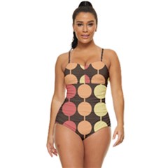 Pattern Circle Retro Design Retro Full Coverage Swimsuit by Loisa77