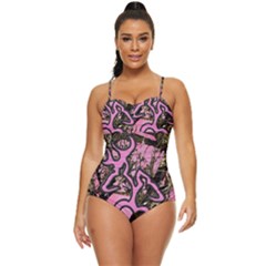 Pink Browning Deer Glitter Camo Camouflage Retro Full Coverage Swimsuit by Loisa77