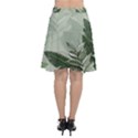 Banana Leaf Plant Pattern Chiffon Wrap Front Skirt View2