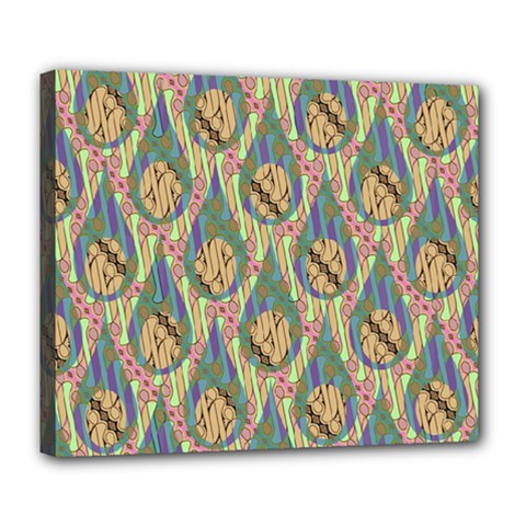 Tribal Background Boho Batik Deluxe Canvas 24  X 20  (stretched) by anzea