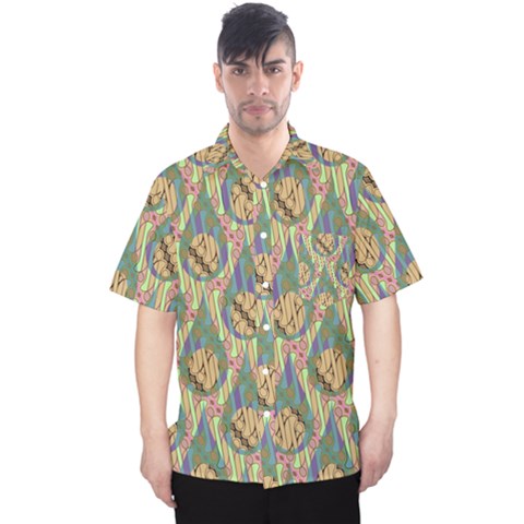Tribal Background Boho Batik Men s Hawaii Shirt by anzea