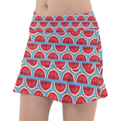 Illustrations Watermelon Texture Pattern Classic Tennis Skirt by anzea