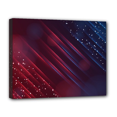 Illustrations Space Purple Canvas 14  X 11  (stretched) by anzea