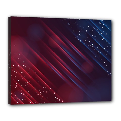Illustrations Space Purple Canvas 20  X 16  (stretched) by anzea