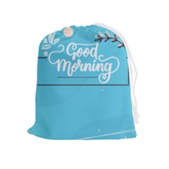 Background Good Morning Drawstring Pouch (xl) by anzea
