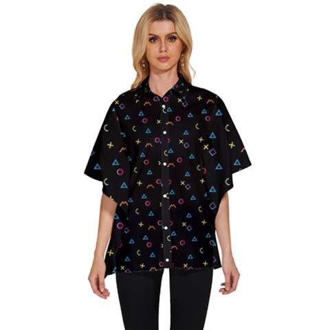 Abstract Texture Women s Batwing Button Up Shirt by anzea