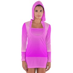 Gradient Pink - Pastel Yellow Pink Rosa Long Sleeve Hooded T-shirt by 2607694c