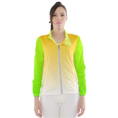 Gradient  Green, Yellow Women s Windbreaker by 2607694c