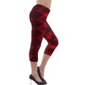 pattern black red Lightweight Velour Capri Leggings  View4
