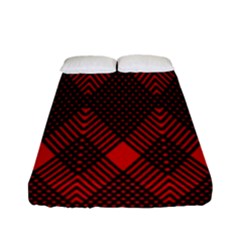 Pattern Red Black, Fitted Sheet (full/ Double Size) by 2607694c