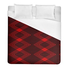 Pattern Rot Schwarz Duvet Cover (full/ Double Size) by dedoma