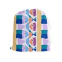 Illustrations Of Fish Texture Modulate Sea Pattern Drawstring Pouch (XL) View1